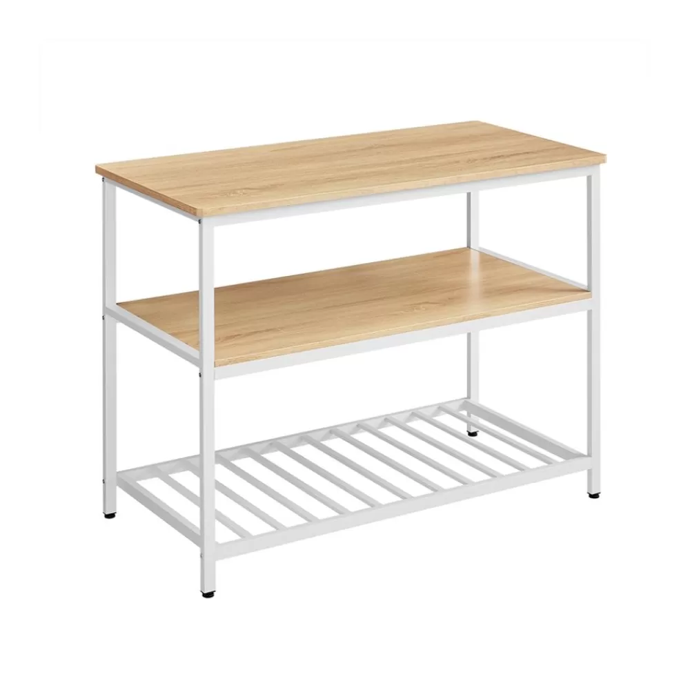 Shop SONGMICS Küchenregal 3-stufig mit großer Arbeitsplatte und Stahlrahmen