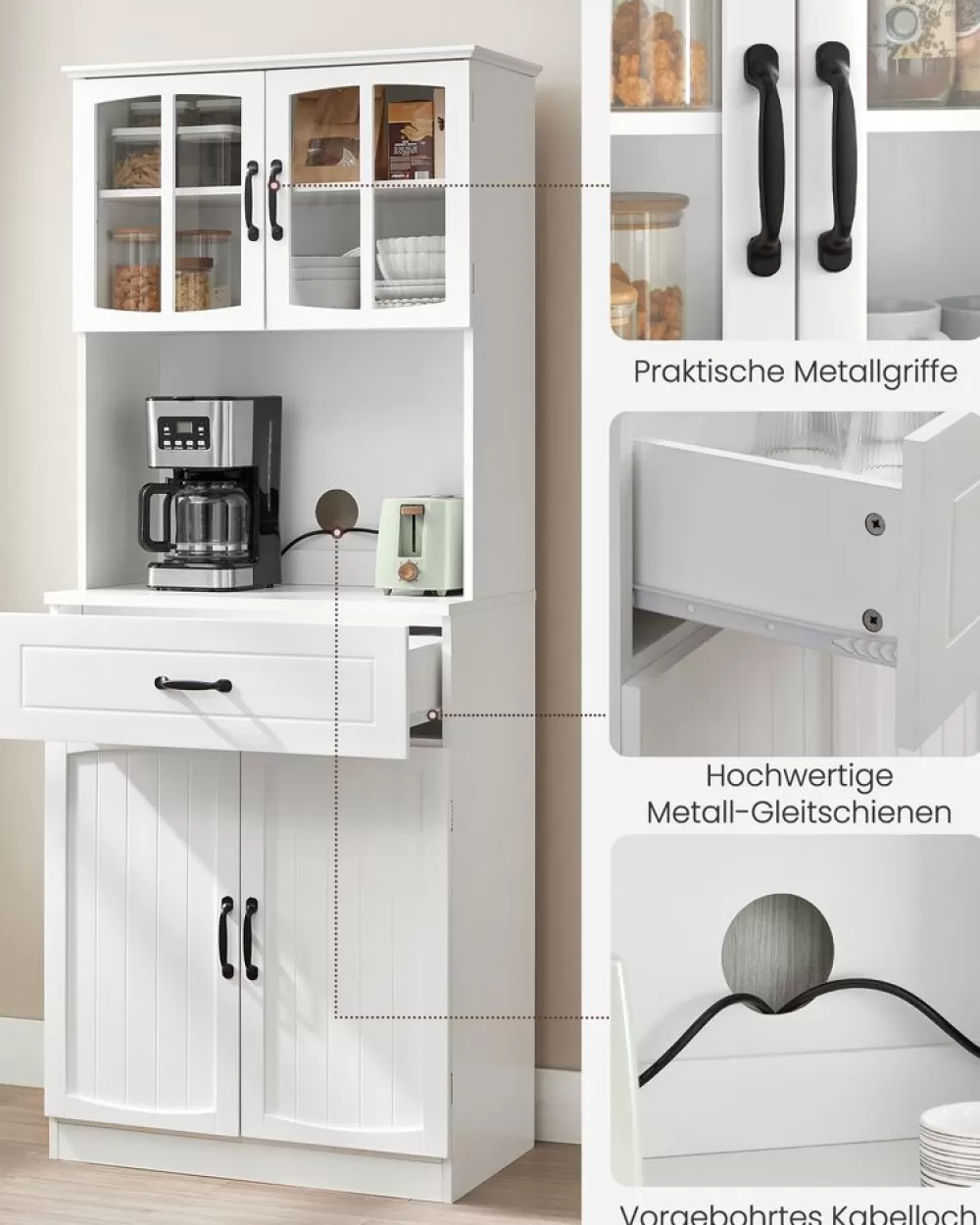Flash Sale SONGMICS Küchenschrank mit verstellbaren Einlegeböden modern