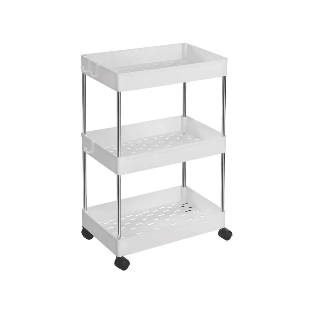 Shop SONGMICS Küchenwagen mit 3 Ebenen Weiß Weiβ