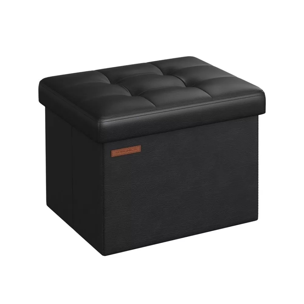 Cheap SONGMICS Klappbarer Sitzbank mit Stauraum 41 cm tintenschwarz