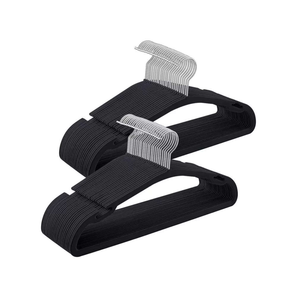 Cheap SONGMICS Kleiderbügel 50er Set 43 x 21 cm tintenschwarz
