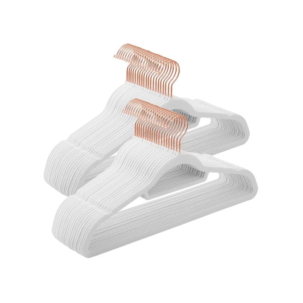 Cheap SONGMICS Kleiderbügel 50er Set aus Samt Weiß
