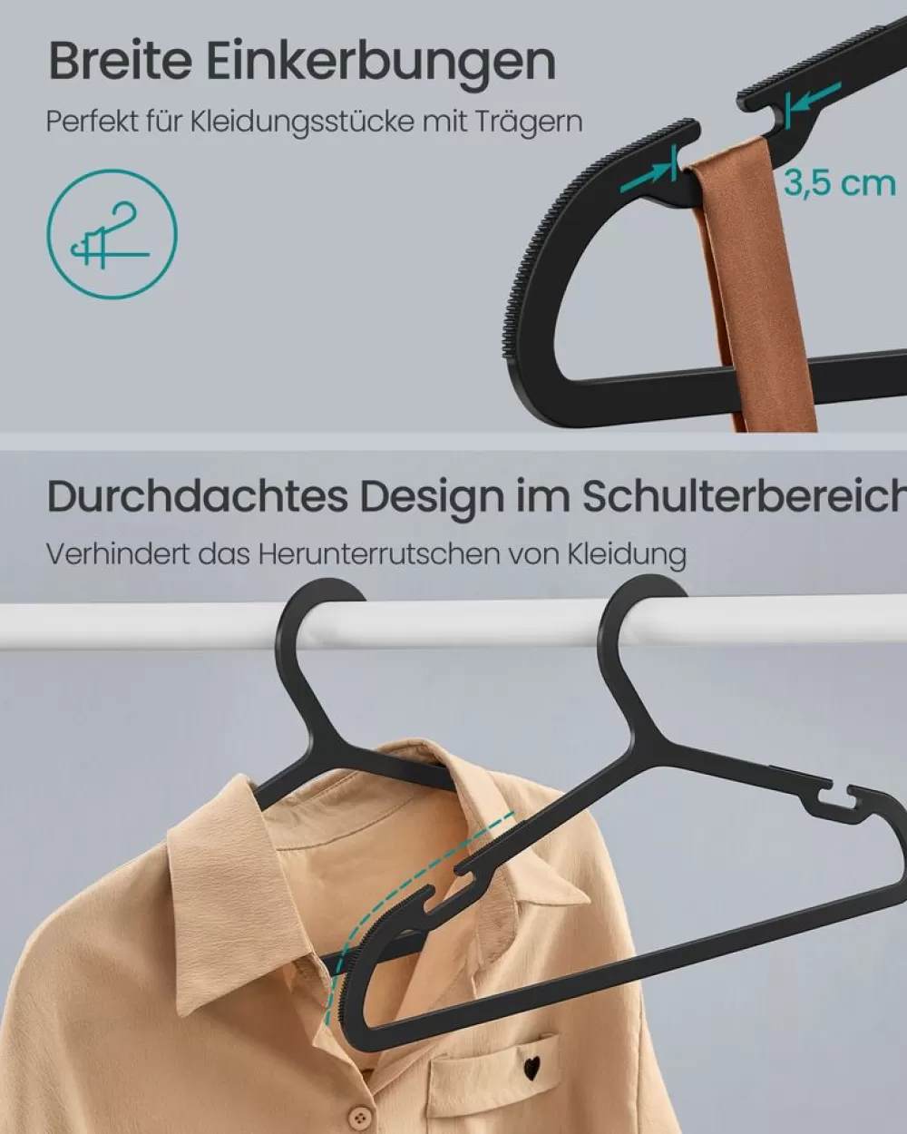 kleiderbgel_kunststoff_er_set__cm_breit_tintenschwarz_2.webp Store SONGMICS Kleiderbügel Kunststoff 50er Set 41,7 cm breit tintenschwarz