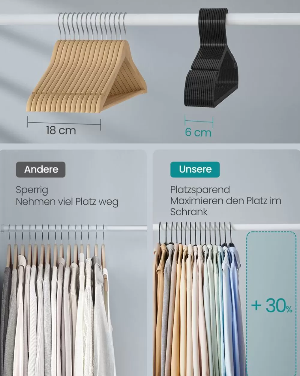 kleiderbgel_kunststoff_er_set__cm_breit_tintenschwarz_3.webp Store SONGMICS Kleiderbügel Kunststoff 50er Set 41,7 cm breit tintenschwarz