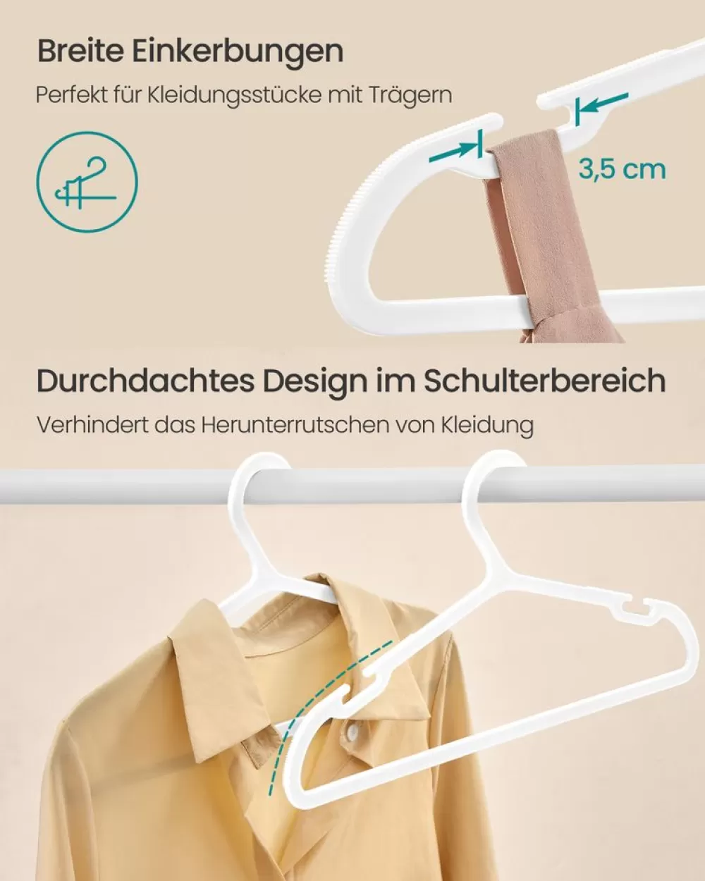 kleiderbgel_kunststoff_er_set__cm_breit_tintenschwarz_8.webp Store SONGMICS Kleiderbügel Kunststoff 50er Set 41,7 cm breit tintenschwarz