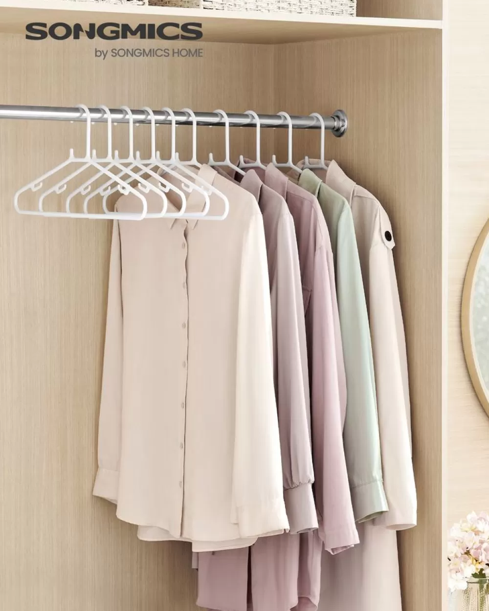 Cheap SONGMICS Kleiderbügel Kunststoff 30er Set leichtgewichtig weiß