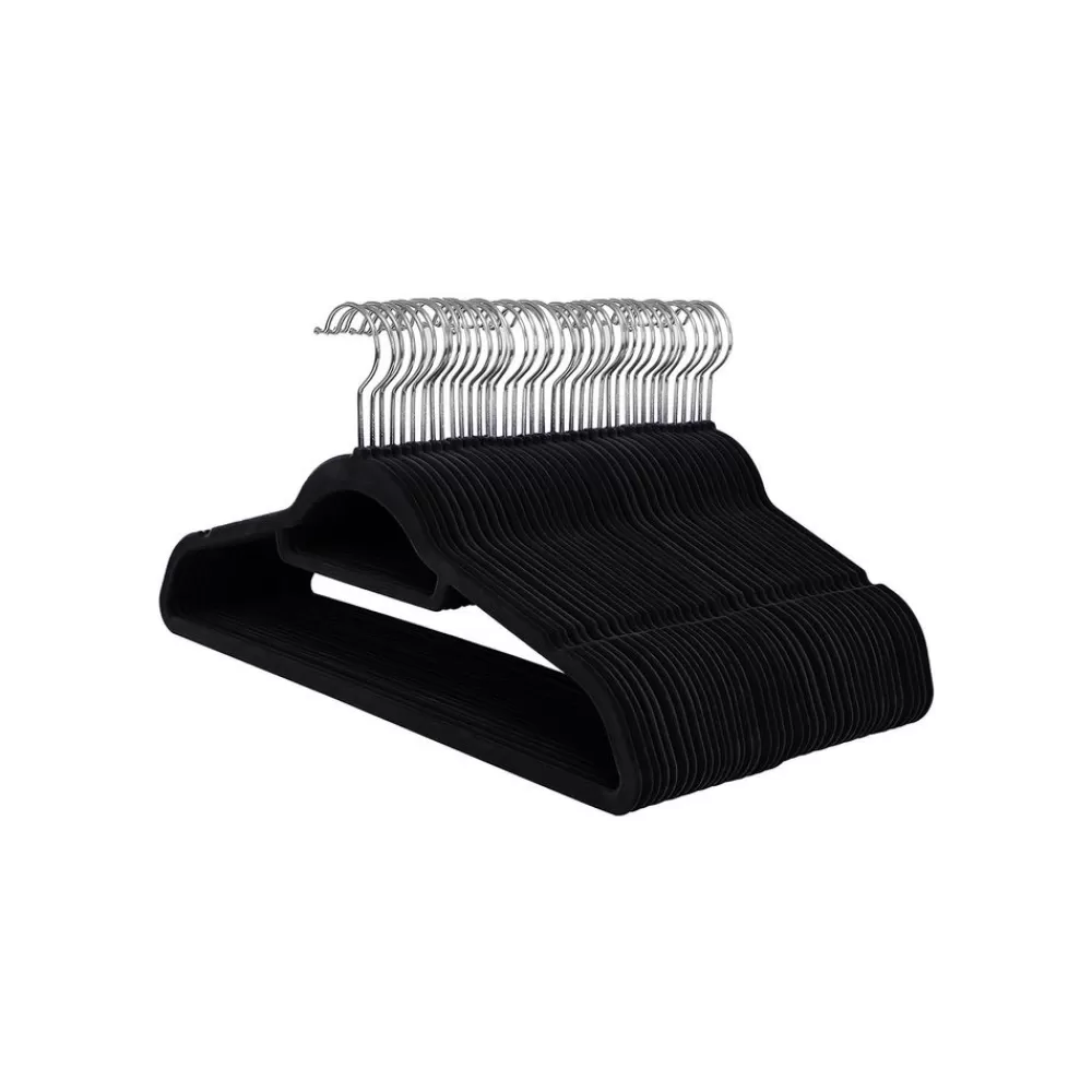 Best Sale SONGMICS Kleiderbügel Samt 50 Stück Schwarz