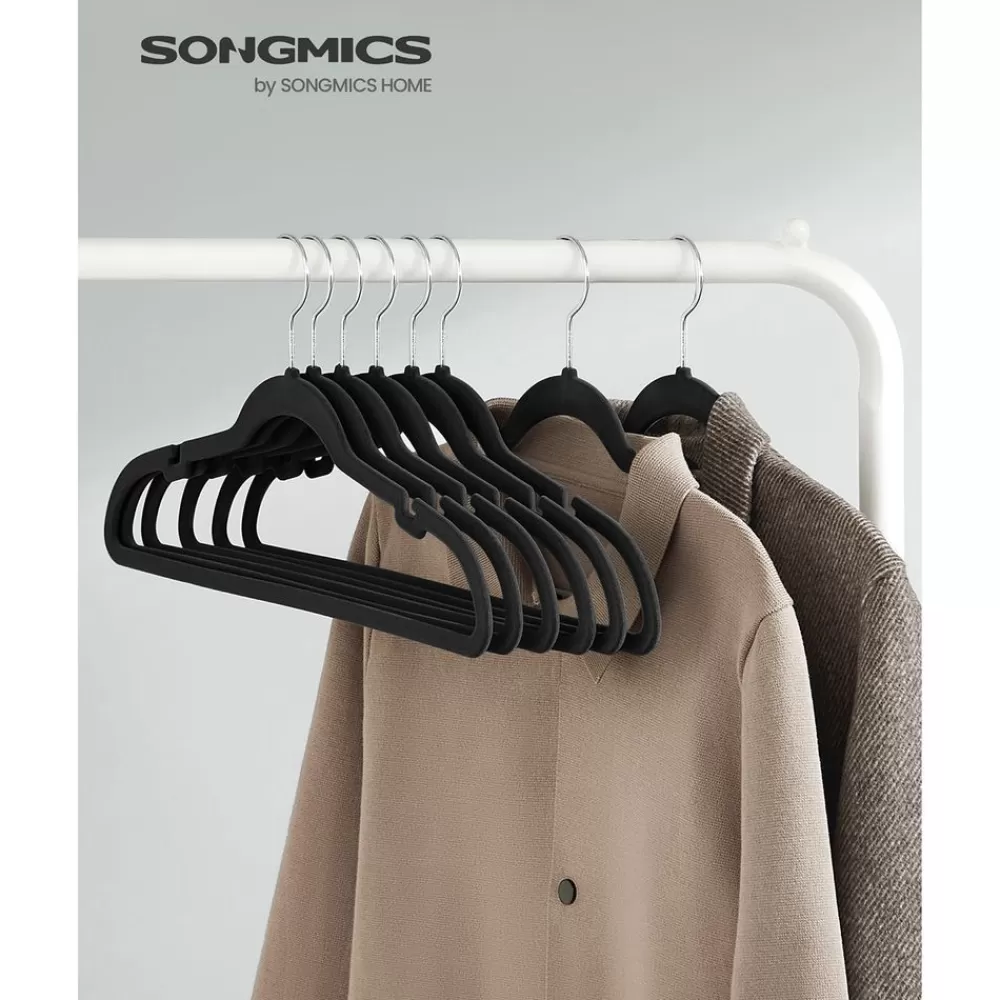 Online SONGMICS Kleiderbügel Samt 30 Stück schwarz
