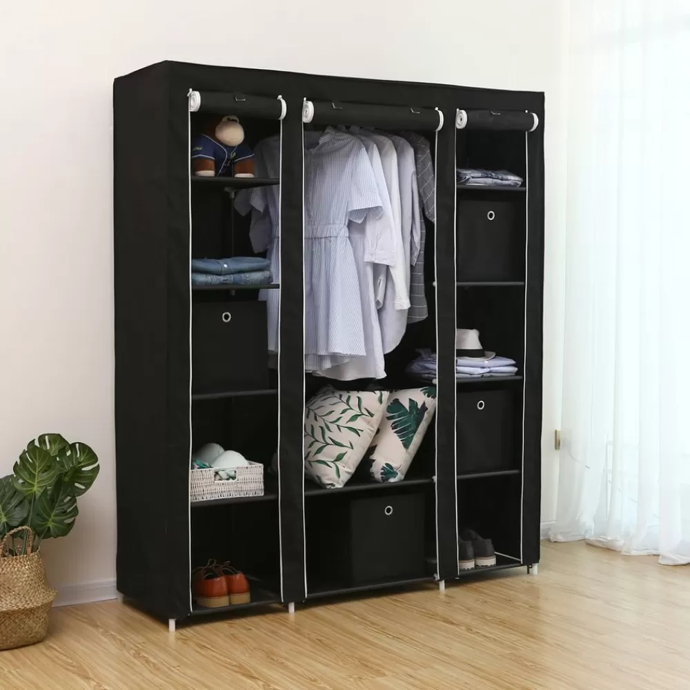 New SONGMICS Kleiderschrank 175 x 150 cm Schwarz