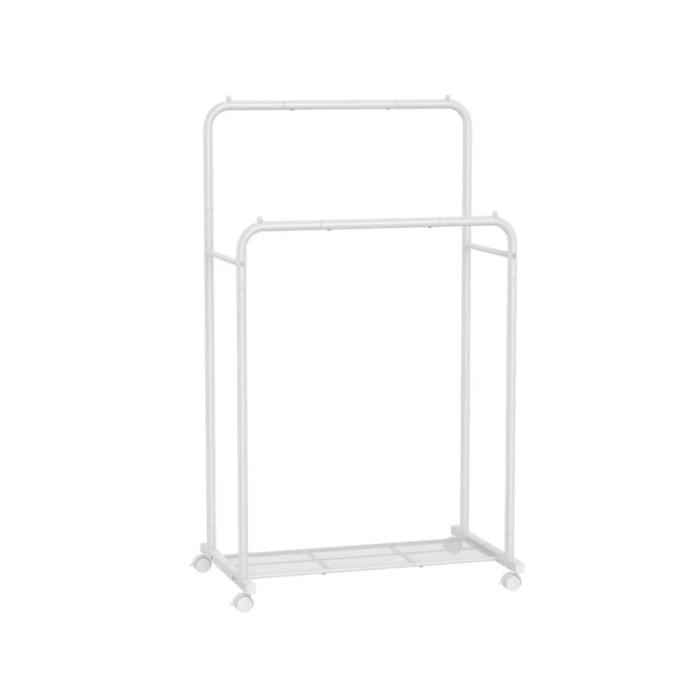 Best Sale SONGMICS Kleiderständer auf Rollen aus Metall weiß