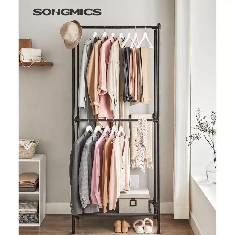 Discount SONGMICS Kleiderständer mit 3 Kleiderstangen