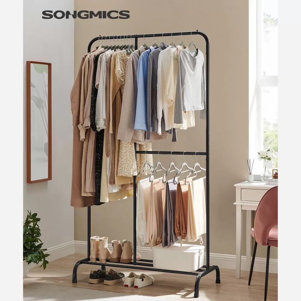 Cheap SONGMICS Kleiderständer mit Schuhablage vintagebraun-schwarz