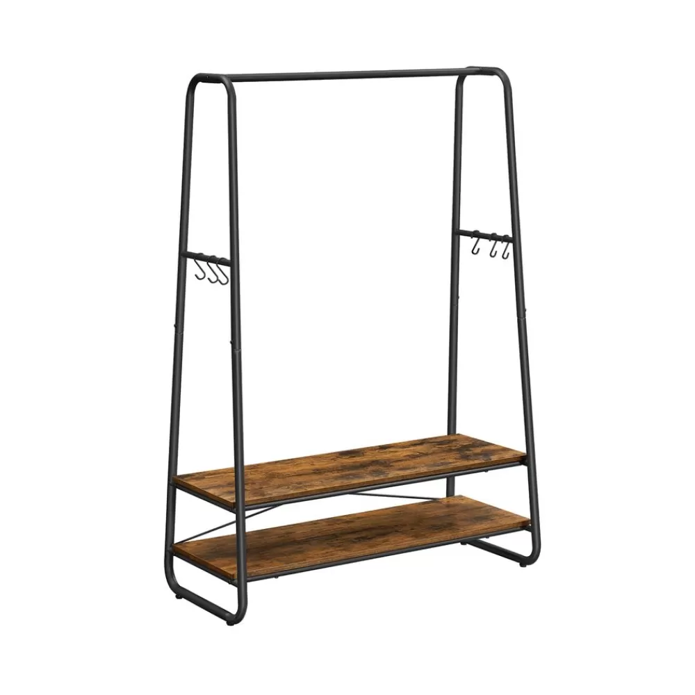 Best SONGMICS Kleiderständer Vintagebraun-Schwarz