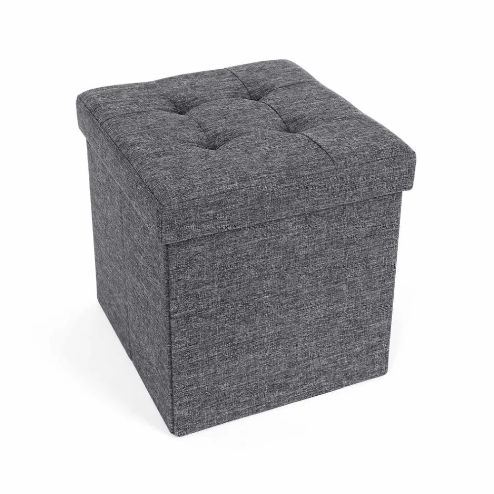 Sale SONGMICS Kleiner Sitzwürfel Dunkelgrau