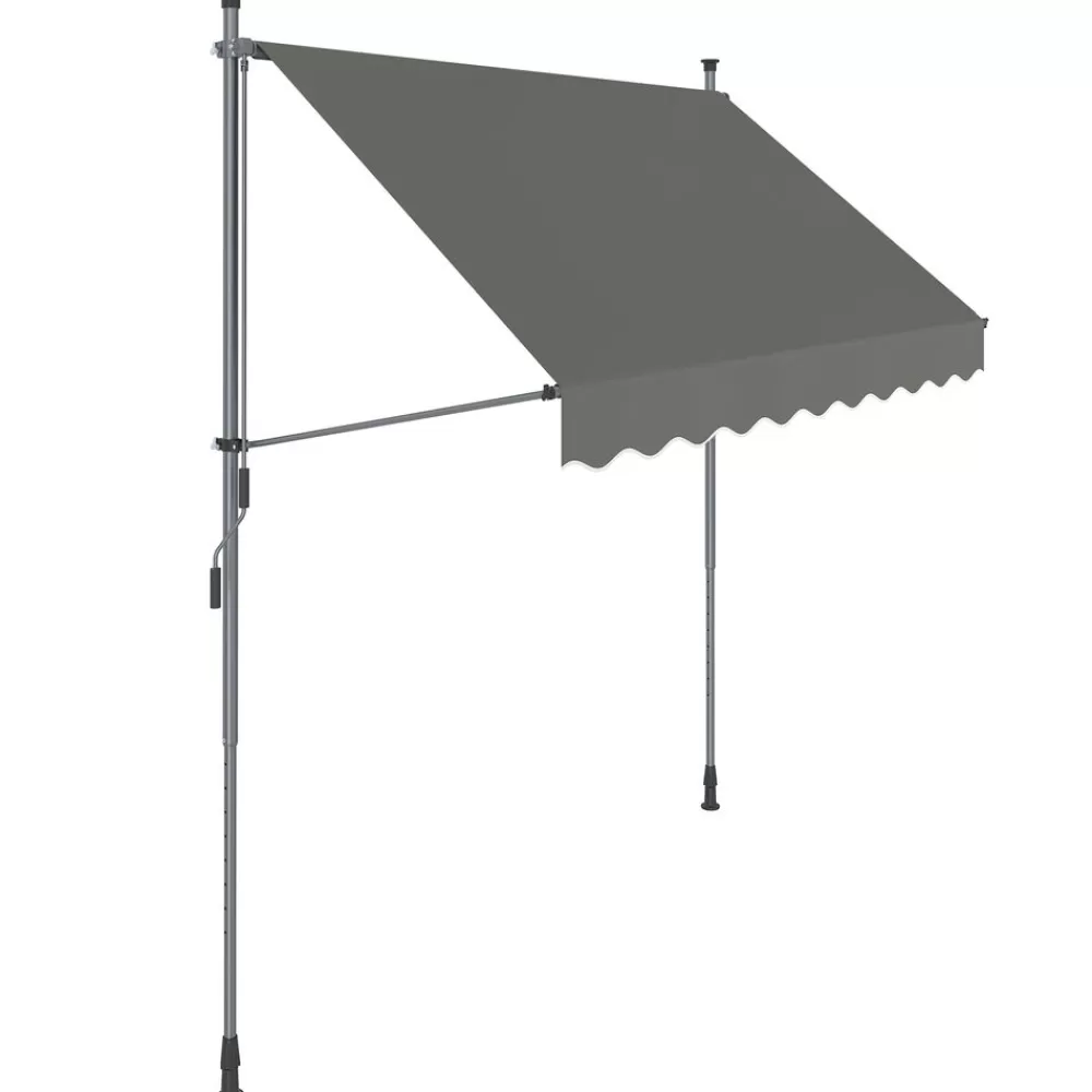 Sale SONGMICS Klemmmarkise 150 x 130 cm grau