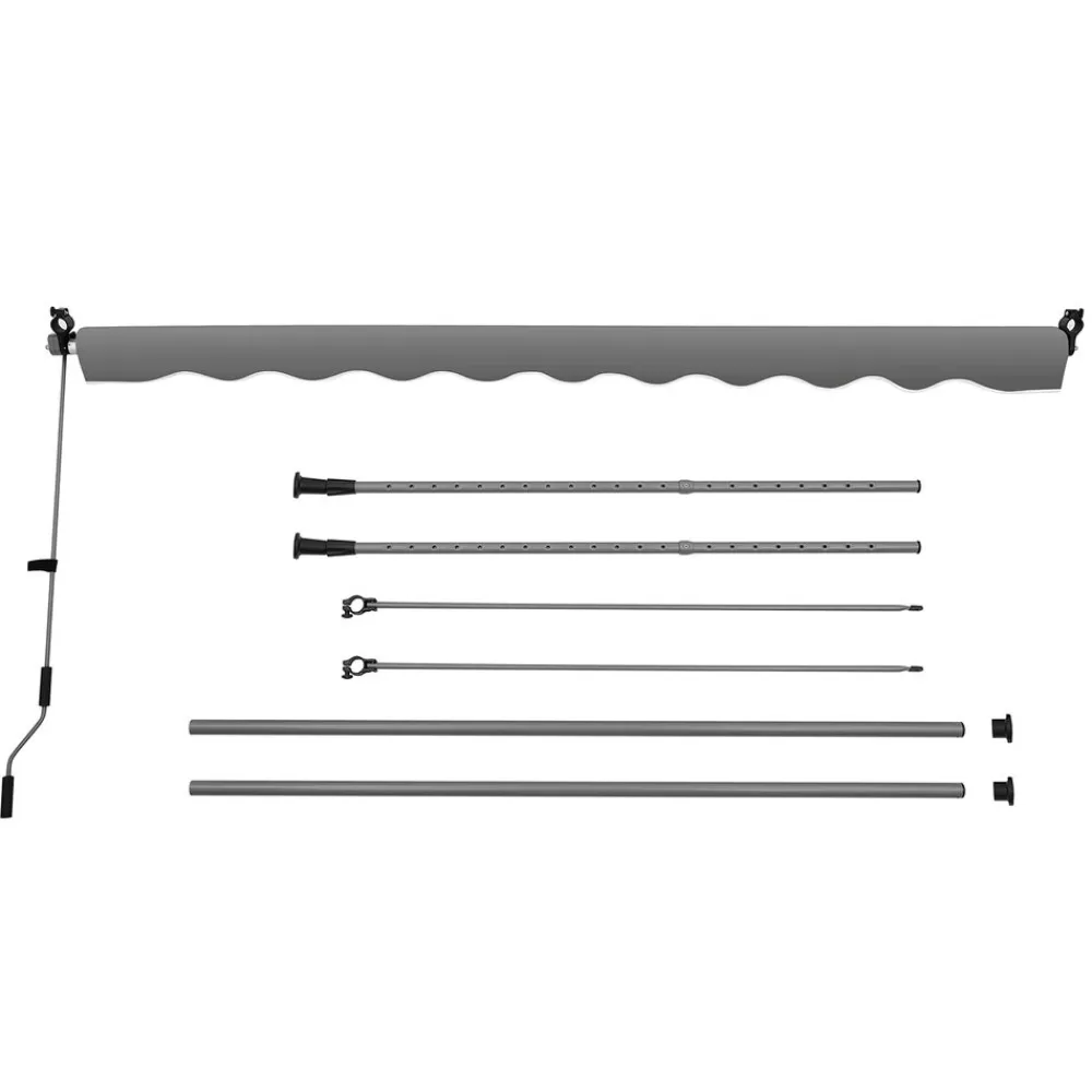Sale SONGMICS Klemmmarkise 150 x 130 cm grau