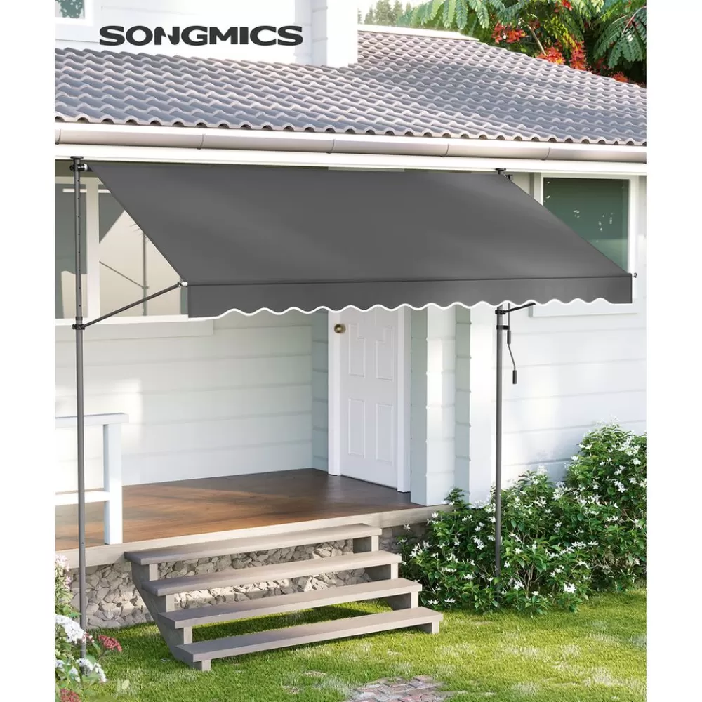 Outlet SONGMICS Klemmmarkise 300 x 130 cm mit Kurbel