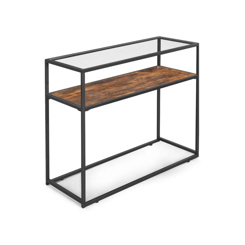 Best SONGMICS Konsolentisch mit Glasoberfläche