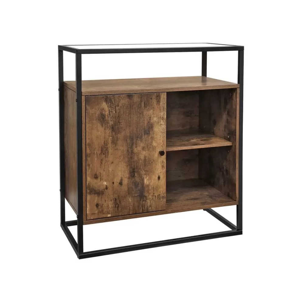 Store SONGMICS Konsolentisch mit Glasoberfläche