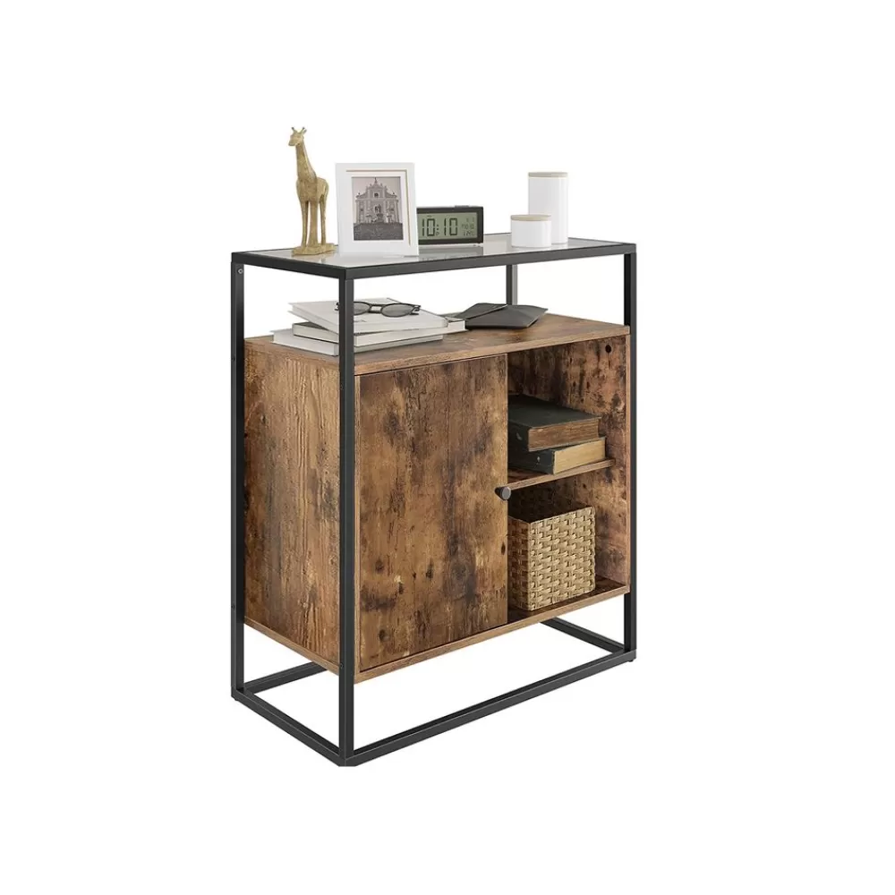 Store SONGMICS Konsolentisch mit Glasoberfläche