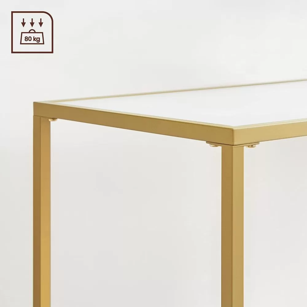 konsolentisch_mit_stahlgestell_goldfarbenwei_5.webp Shop SONGMICS Konsolentisch mit Stahlgestell goldfarben-weiß
