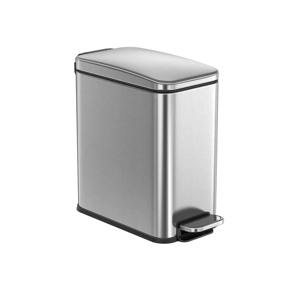 New SONGMICS Kosmetikeimer 5 Liter mit Deckel silbern