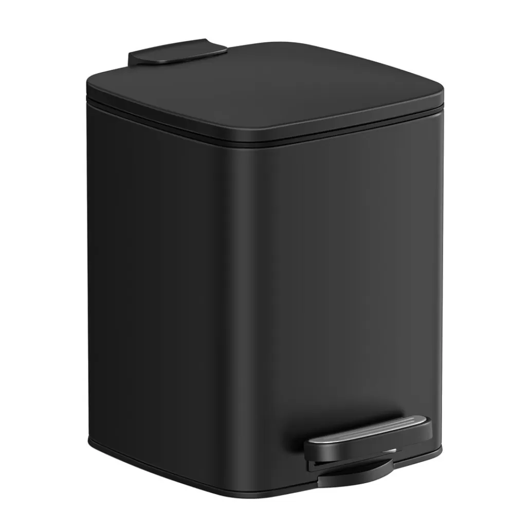 Best Sale SONGMICS Kosmetikeimer mit Pedal Stahl schwarz