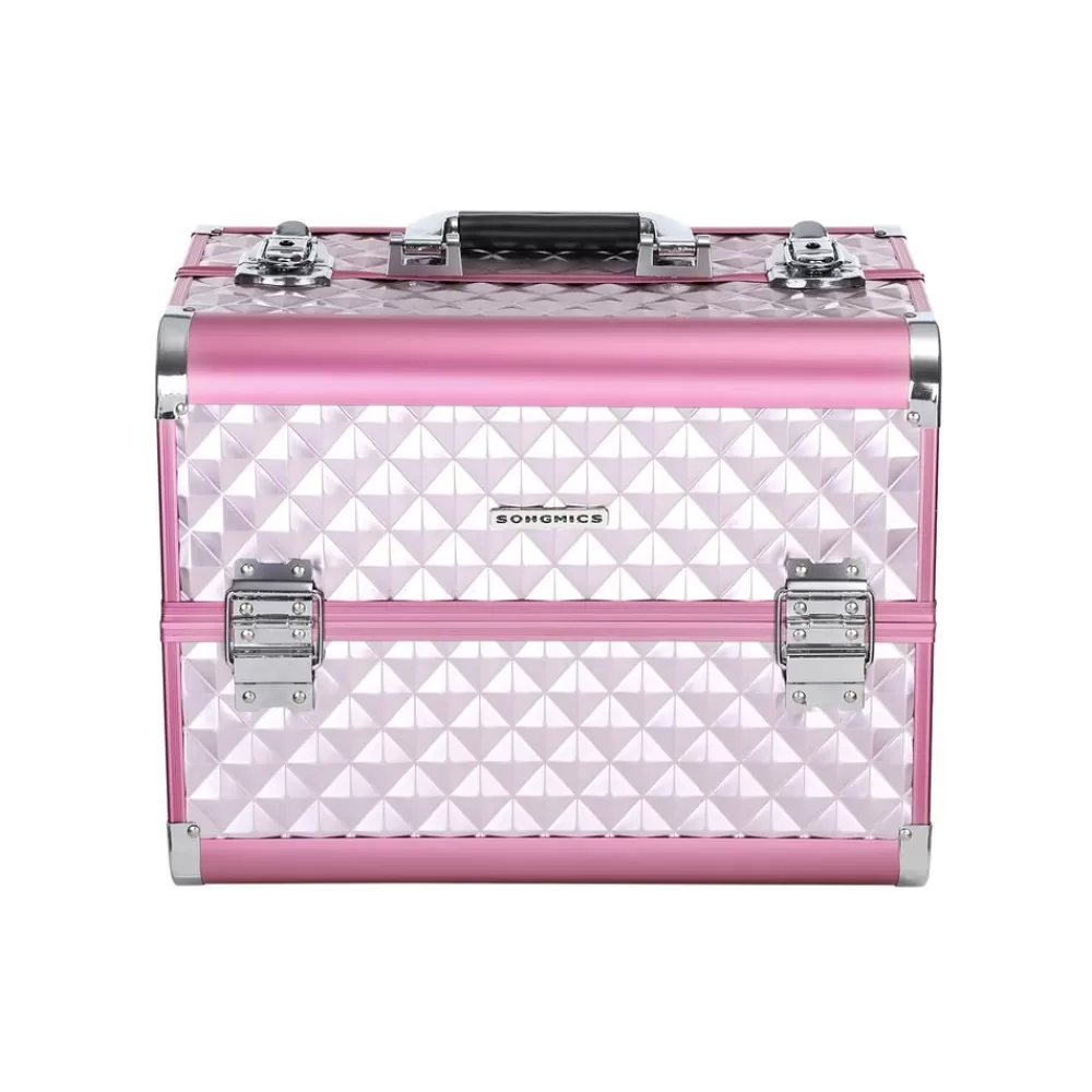 Shop SONGMICS Kosmetikkoffer Rosa-Silber