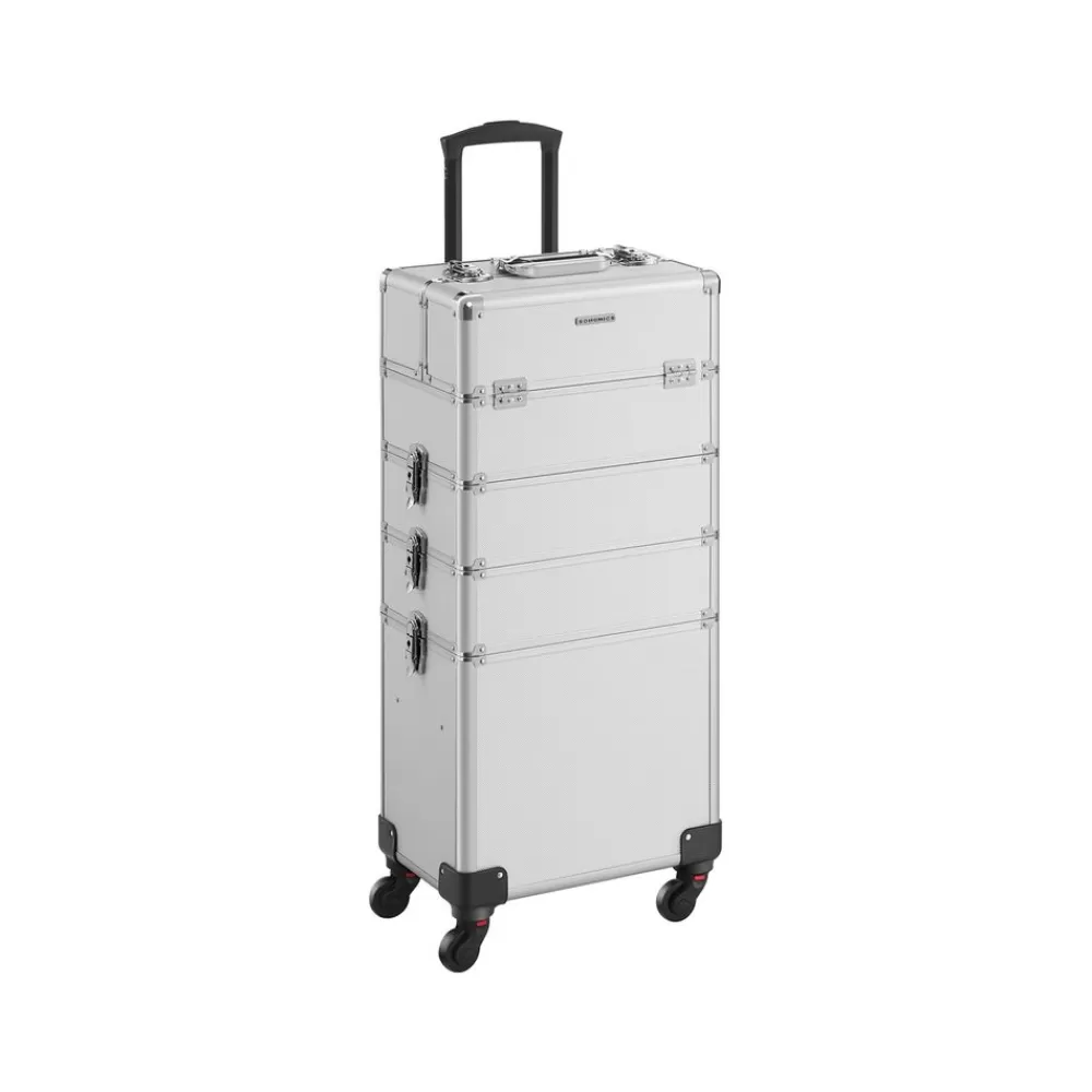 Flash Sale SONGMICS Kosmetikkoffer Trolley 4-in-1 Design silber