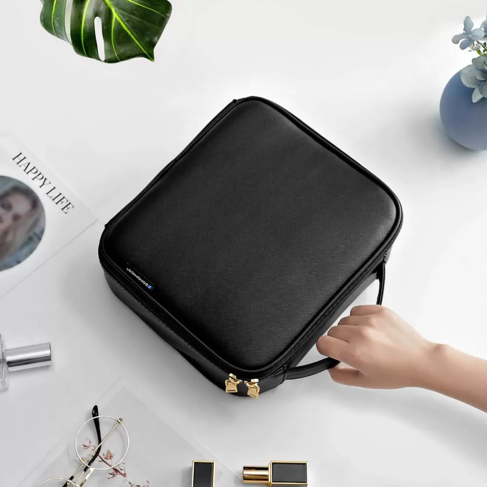 kosmetiktasche_mit_trennwnden_schwarz_3.webp Best SONGMICS Kosmetiktasche mit Trennwänden Schwarz