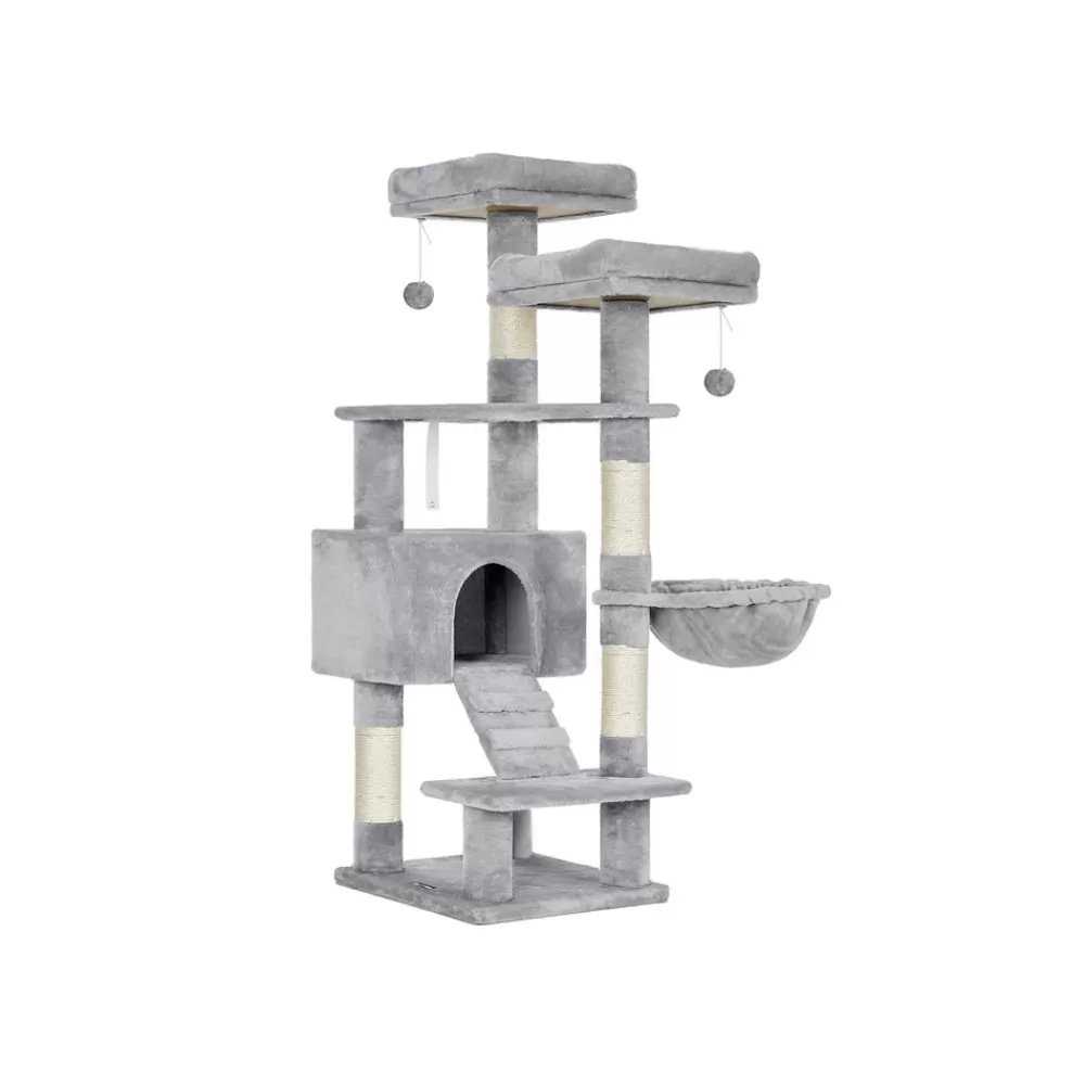 Store SONGMICS Kratzbaum 142 cm hellgrau