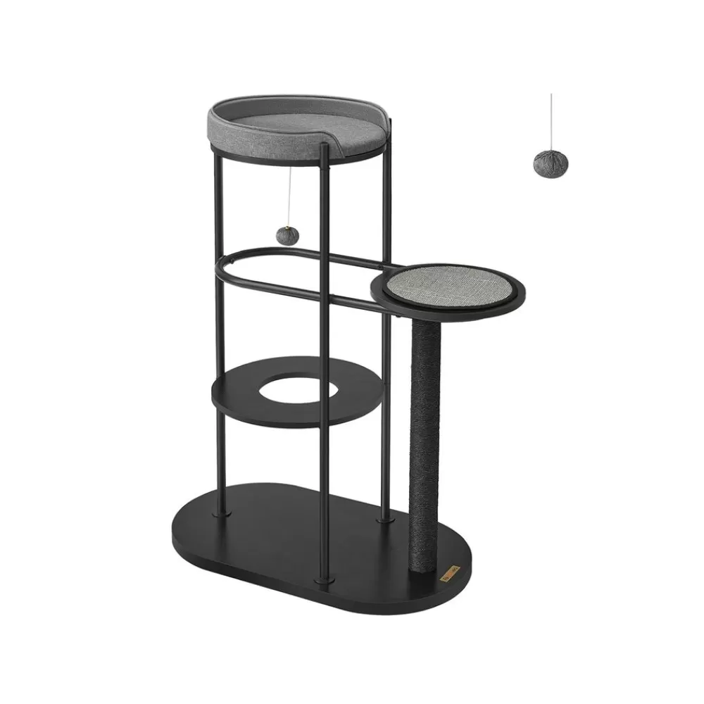 Best Sale SONGMICS Kratzbaum 111 cm hoch mit Sisalstamm Klassikschwarz