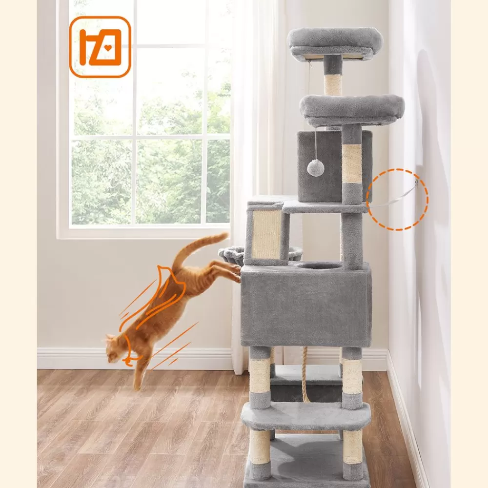 kratzbaum__cm_mit__hhlen_17.webp Store SONGMICS Kratzbaum 168 cm mit 2 Höhlen