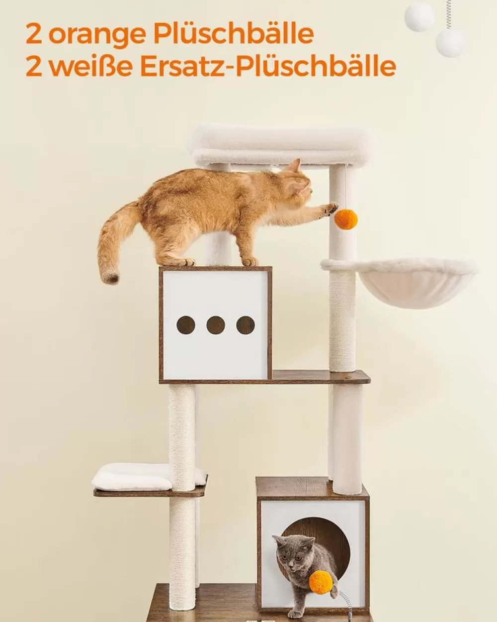 Shop SONGMICS Kratzbaum, Katzenbaum mit Katzenklo-Schrank