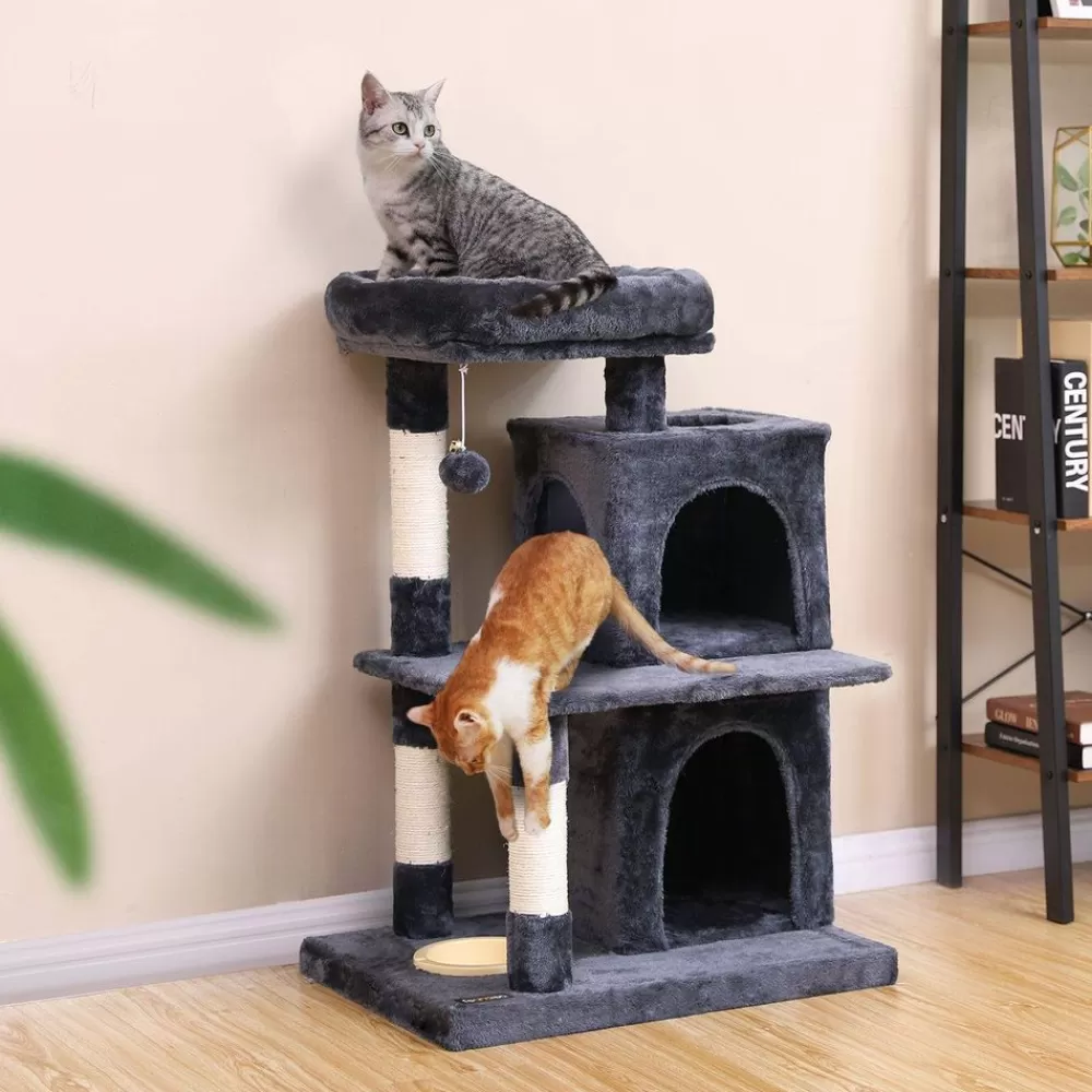 kratzbaum_mit__hhlen__cm_anthrazit_2.webp Outlet SONGMICS Kratzbaum mit 2 Höhlen 85 cm Anthrazit