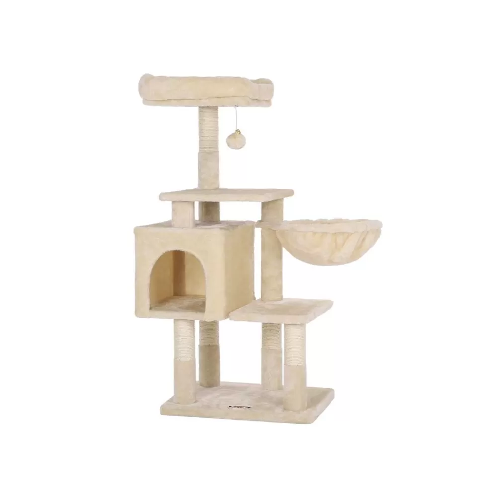 Discount SONGMICS Kratzbaum mit Liegemulde 110 cm Beige