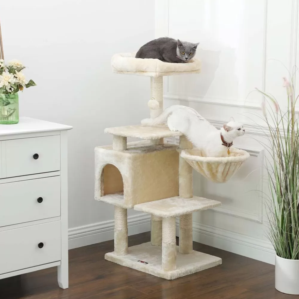 kratzbaum_mit_liegemulde__cm_beige_2-1.webp Discount SONGMICS Kratzbaum mit Liegemulde 110 cm Beige