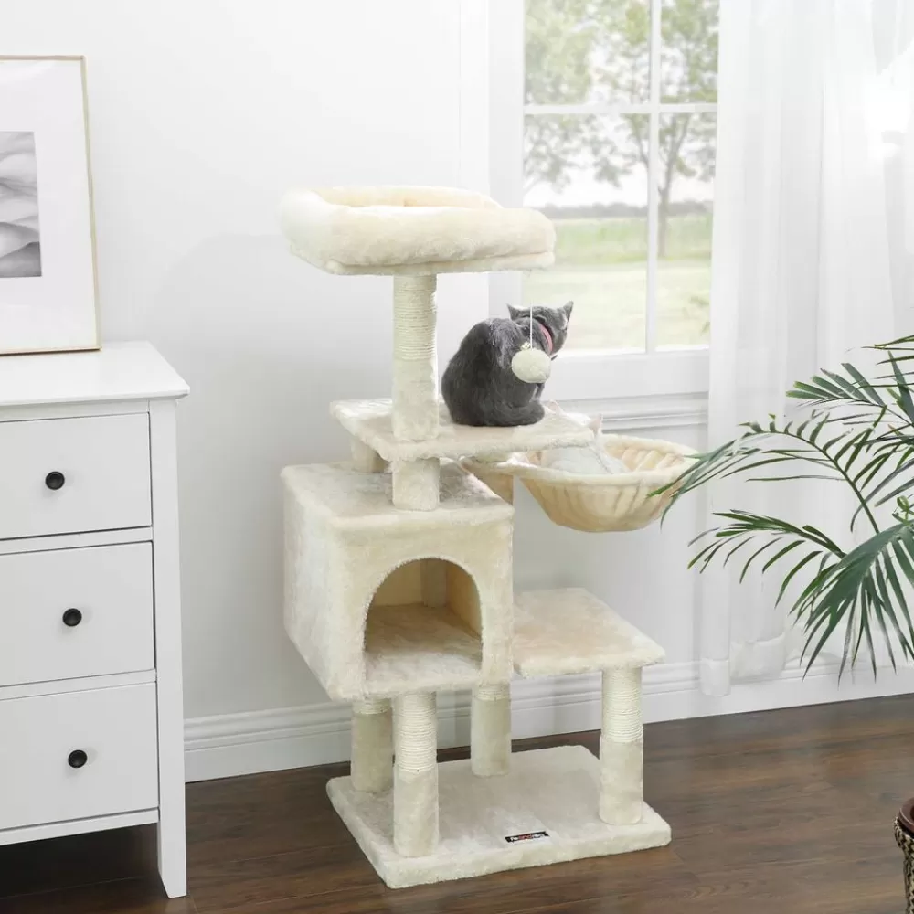 kratzbaum_mit_liegemulde__cm_beige_3-1.webp Discount SONGMICS Kratzbaum mit Liegemulde 110 cm Beige