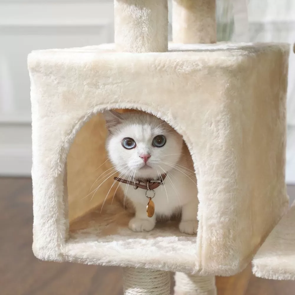 kratzbaum_mit_liegemulde__cm_beige_5-1.webp Discount SONGMICS Kratzbaum mit Liegemulde 110 cm Beige