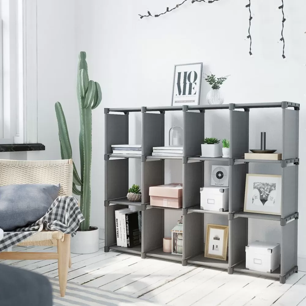 kunststoffregal__wrfel_schwarz_8.webp Cheap SONGMICS Kunststoffregal 12 Würfel Schwarz