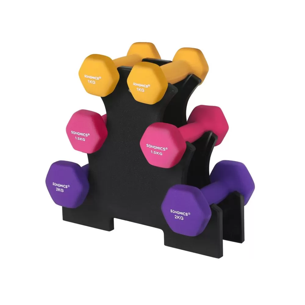 Cheap SONGMICS Kurzhantel-Set mit Hantelständer