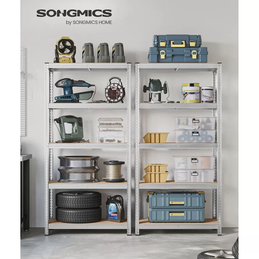 Outlet SONGMICS Lagerregale 2er Set Silber