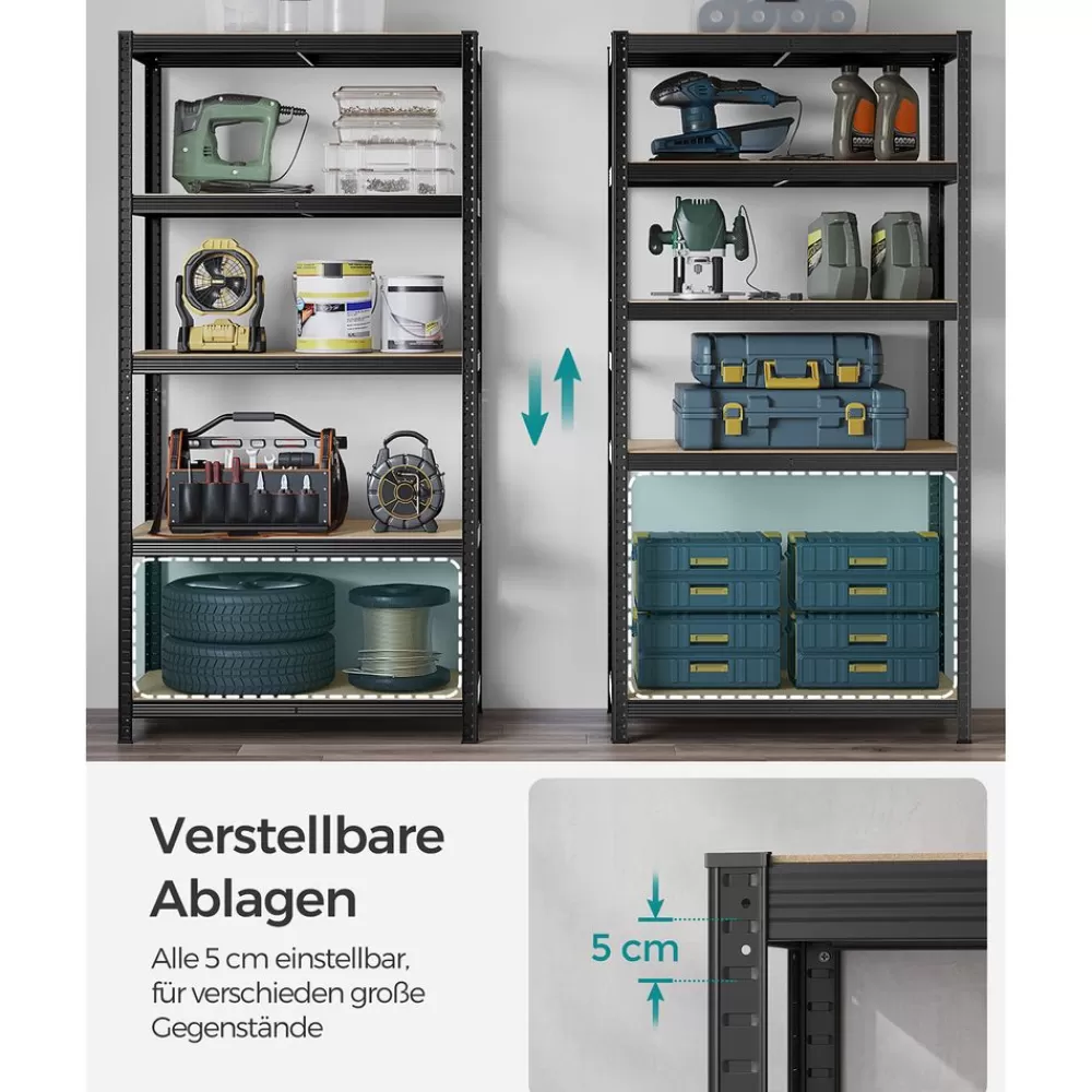 lagerregale_er_set_silber_12.webp Outlet SONGMICS Lagerregale 2er Set Silber