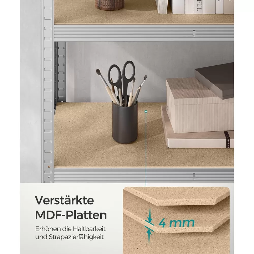 lagerregale_er_set_silber_7.webp Outlet SONGMICS Lagerregale 2er Set Silber