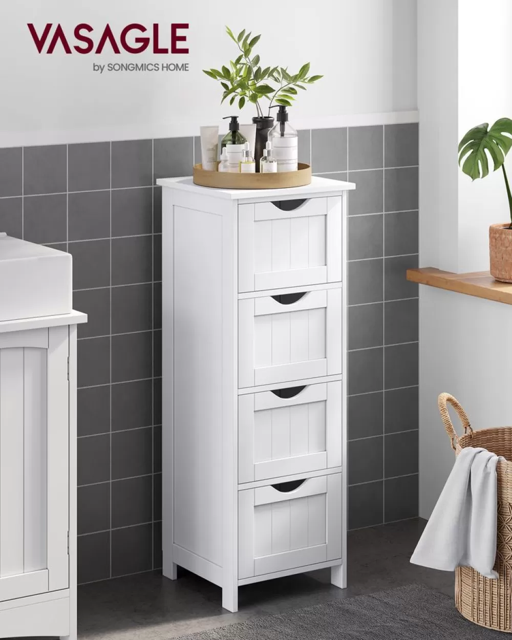 Online SONGMICS Landhausstil Beistellschrank