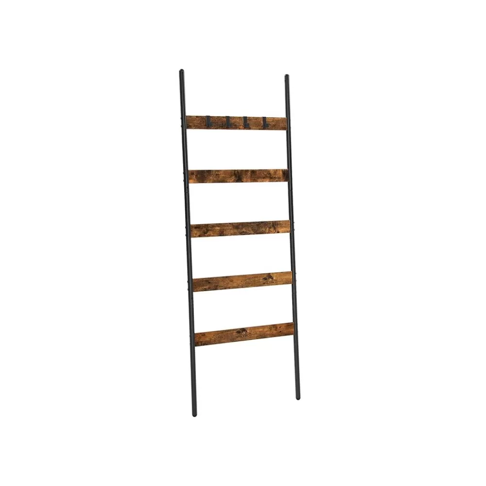 Online SONGMICS Leiterregal mit 5 Sprossen vintagebraun-schwarz