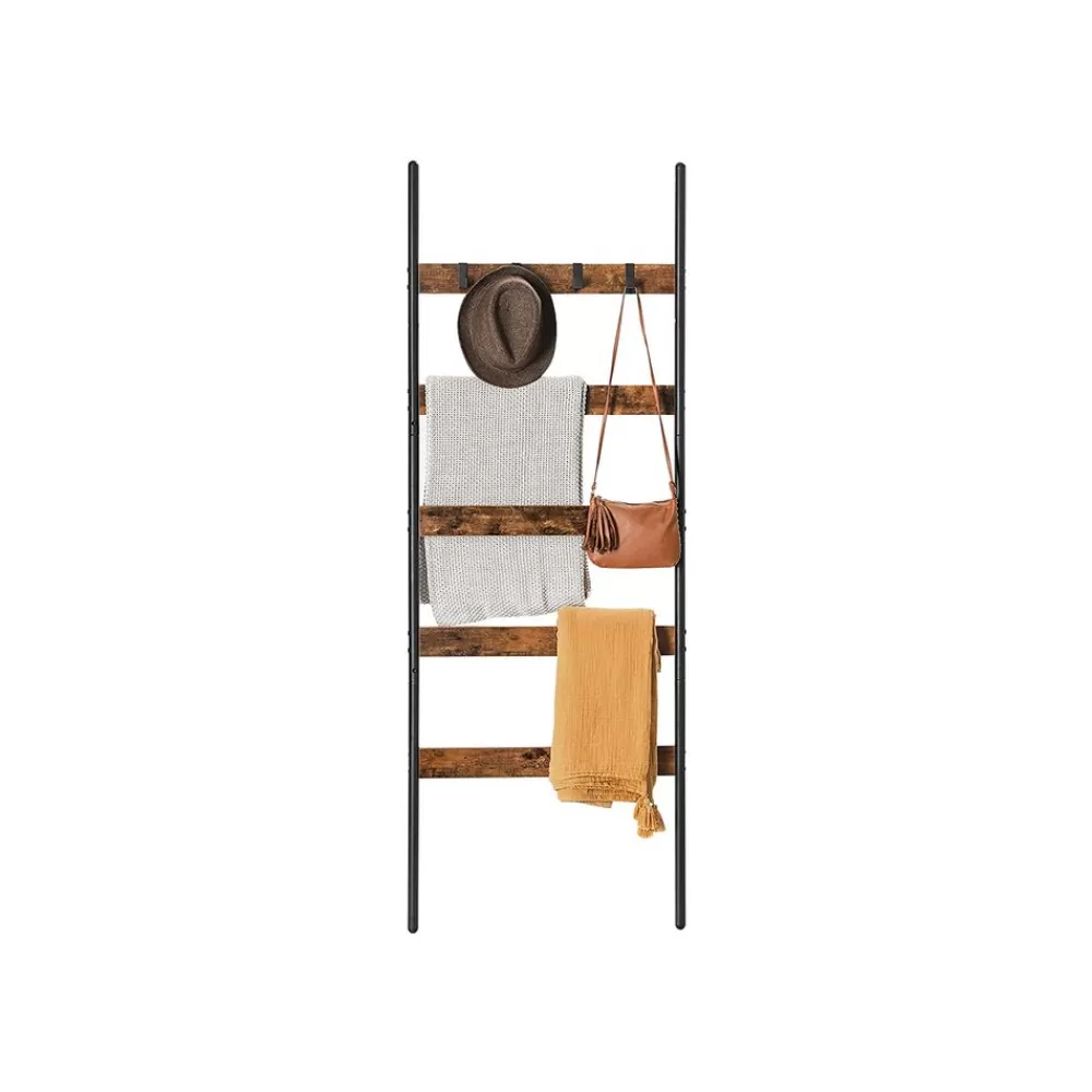 Online SONGMICS Leiterregal mit 5 Sprossen vintagebraun-schwarz