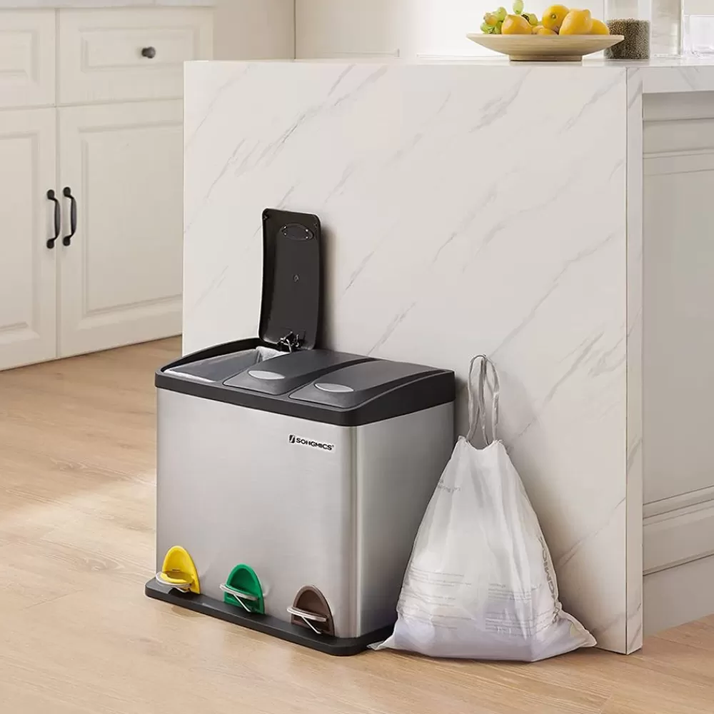 Best Sale SONGMICS 8 Liter Müllbeutel mit Zugband Weiß