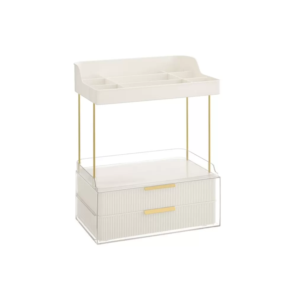 Outlet SONGMICS Make-up Organizer 4 Ebenen 20 x 32 x 39,1 cm, wolkenweiß