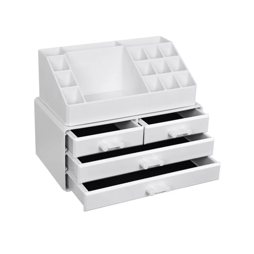 Cheap SONGMICS Make-up Organizer mit Schubladen Weiß